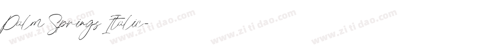 PalmSprings Italic字体转换